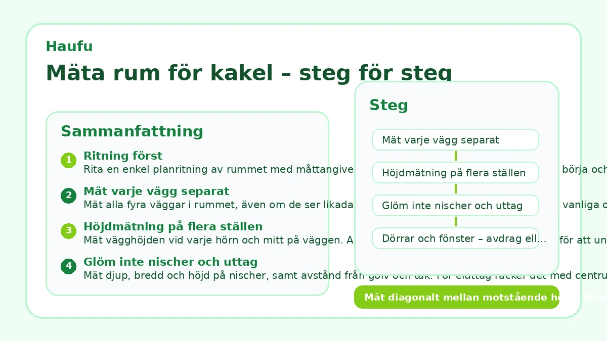 Mäta rum för kakel – steg för steg
