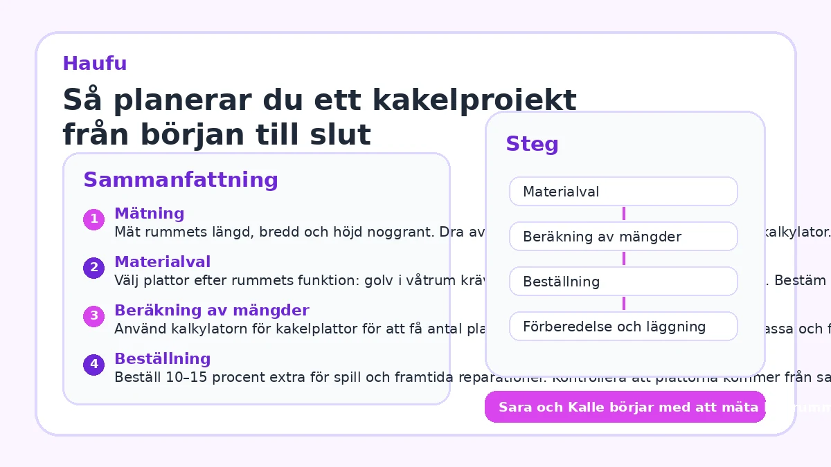Så planerar du ett kakelprojekt från början till slut