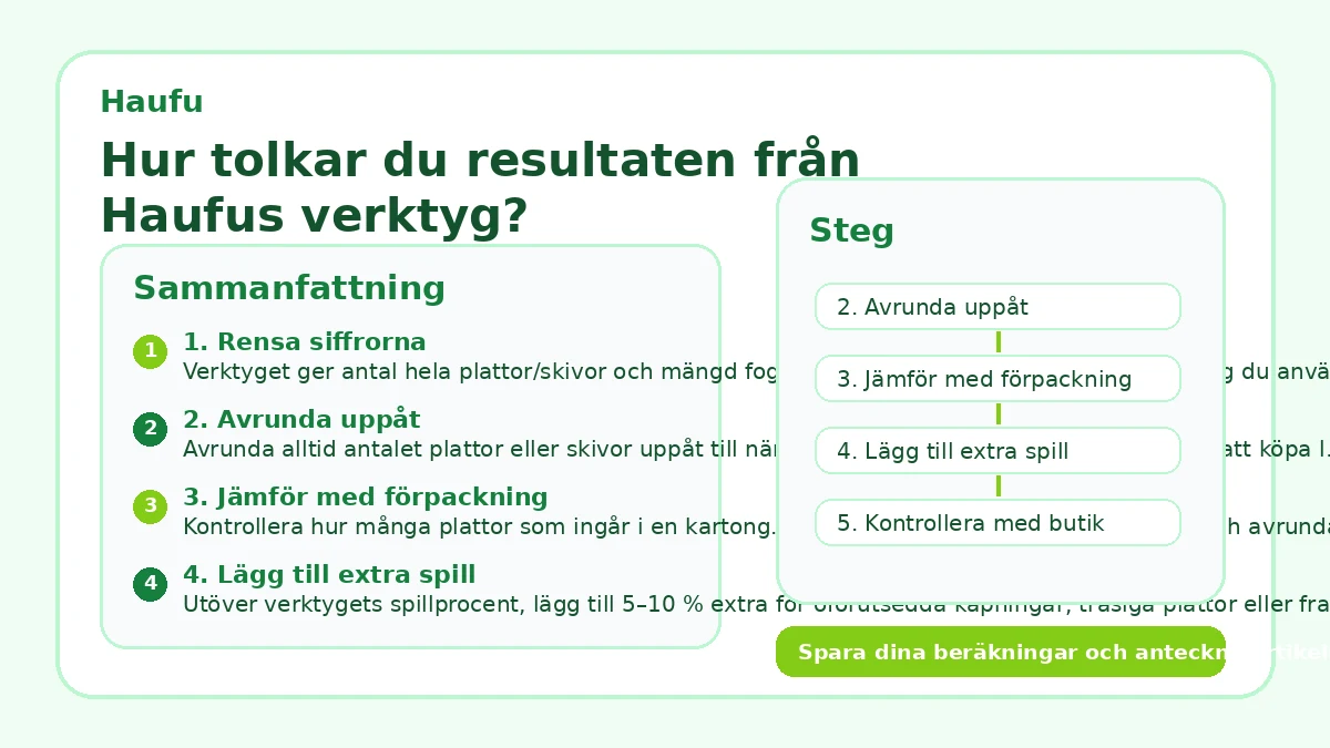 Hur tolkar du resultaten från Haufus verktyg?