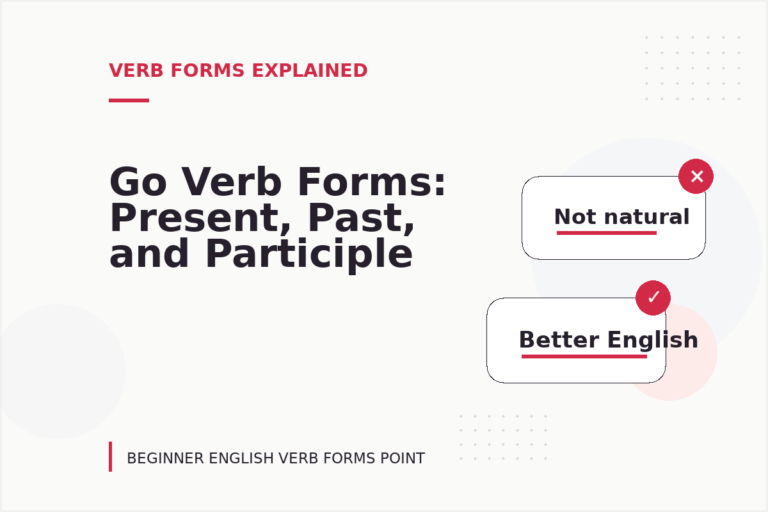 Go Verb Forms: Present, Past, and Participle