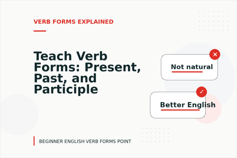 Teach Verb Forms: Present, Past, and Participle Teach Verb Forms: Present, Past, and Participle
