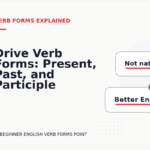 Drive Verb Forms: Present, Past, and Participle